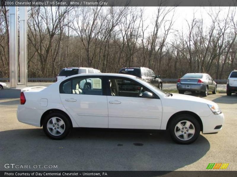 White / Titanium Gray 2006 Chevrolet Malibu LT V6 Sedan