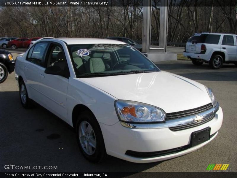 White / Titanium Gray 2006 Chevrolet Malibu LT V6 Sedan