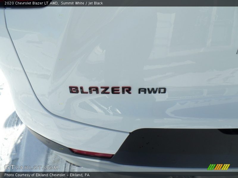 Summit White / Jet Black 2020 Chevrolet Blazer LT AWD