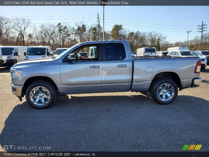 Billet Silver Metallic / Black/Diesel Gray 2020 Ram 1500 Big Horn Quad Cab 4x4