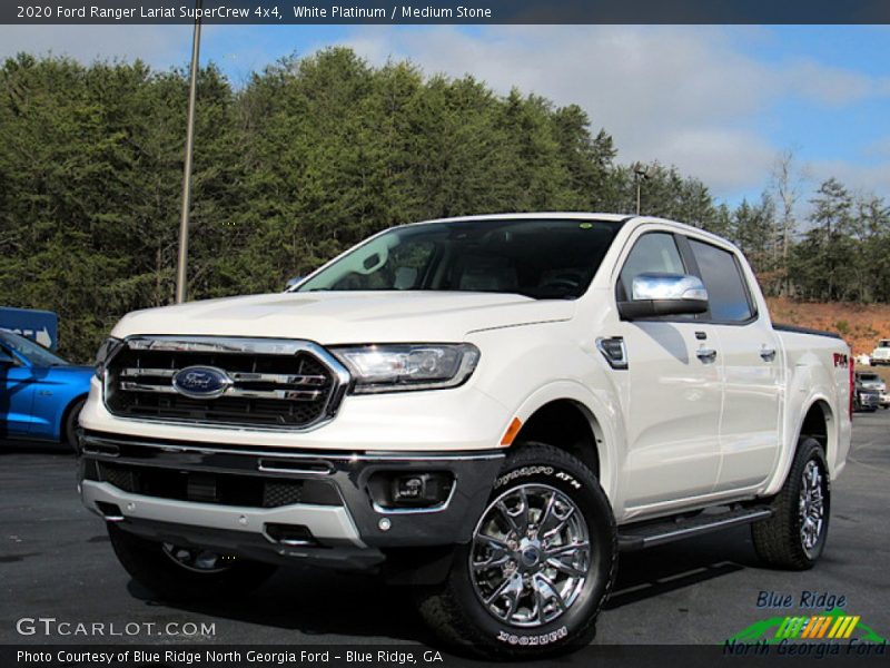 White Platinum / Medium Stone 2020 Ford Ranger Lariat SuperCrew 4x4