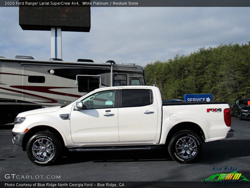 White Platinum / Medium Stone 2020 Ford Ranger Lariat SuperCrew 4x4