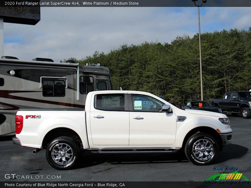 White Platinum / Medium Stone 2020 Ford Ranger Lariat SuperCrew 4x4