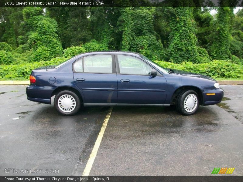 Navy Blue Metallic / Gray 2001 Chevrolet Malibu Sedan