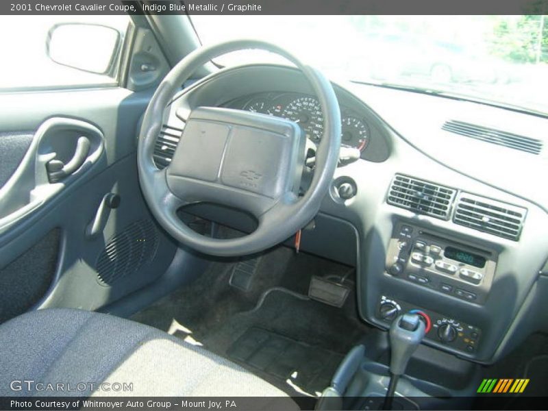 Indigo Blue Metallic / Graphite 2001 Chevrolet Cavalier Coupe