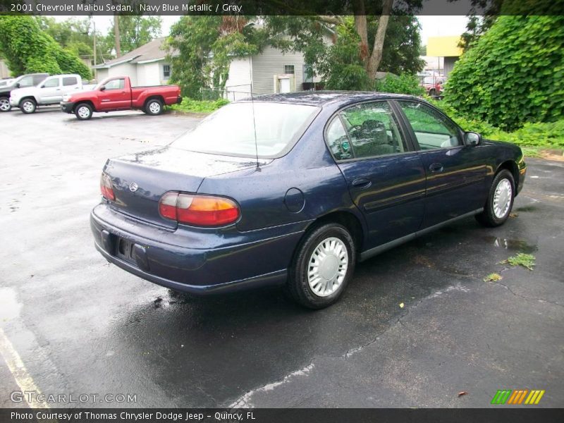 Navy Blue Metallic / Gray 2001 Chevrolet Malibu Sedan