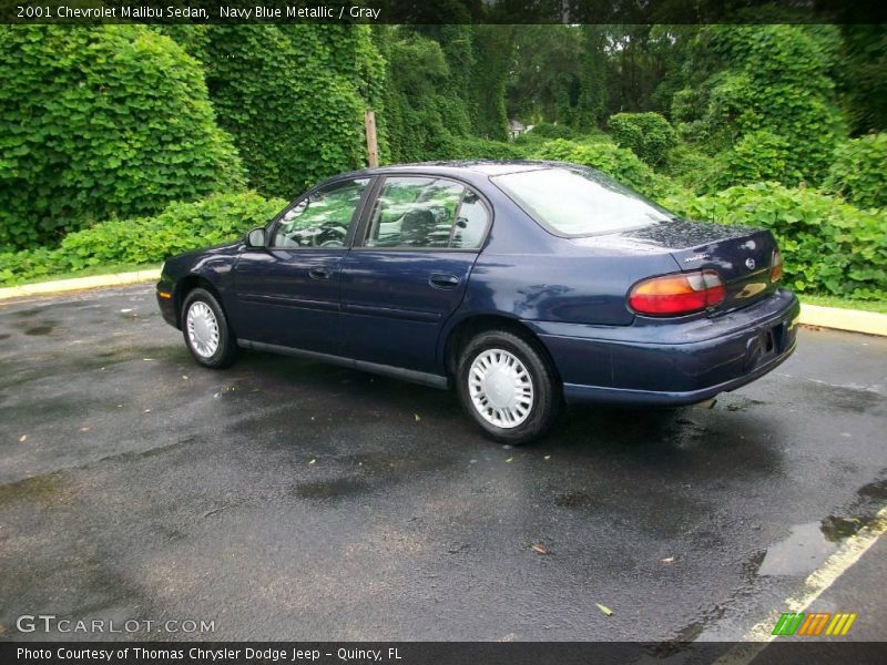 Navy Blue Metallic / Gray 2001 Chevrolet Malibu Sedan
