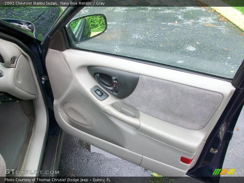 Navy Blue Metallic / Gray 2001 Chevrolet Malibu Sedan
