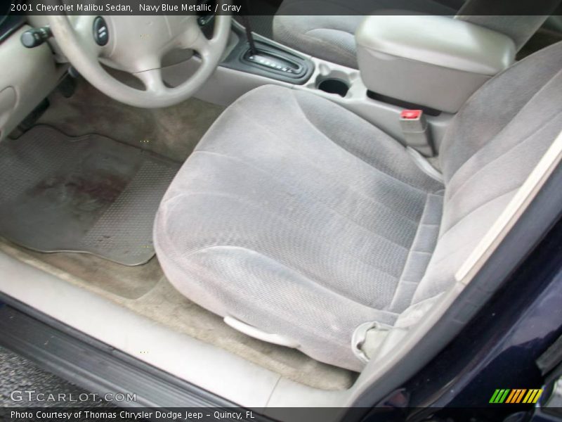 Navy Blue Metallic / Gray 2001 Chevrolet Malibu Sedan