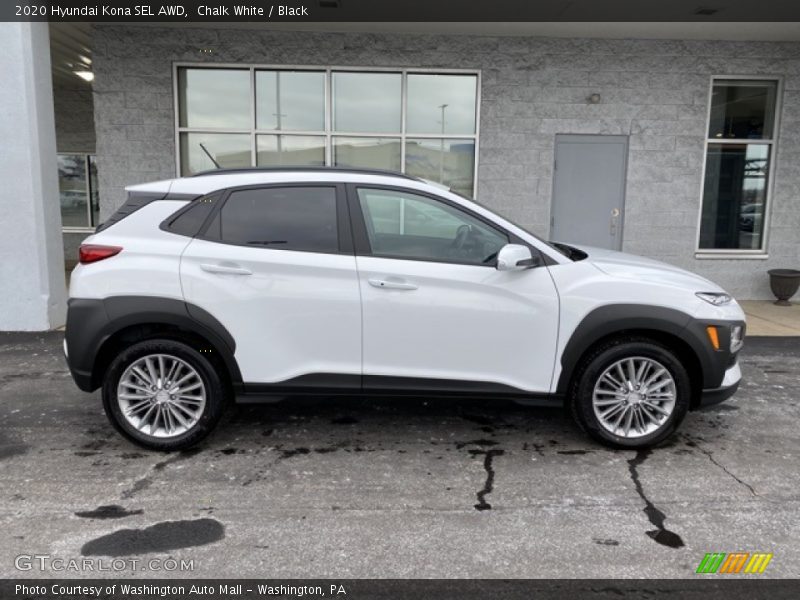 Chalk White / Black 2020 Hyundai Kona SEL AWD