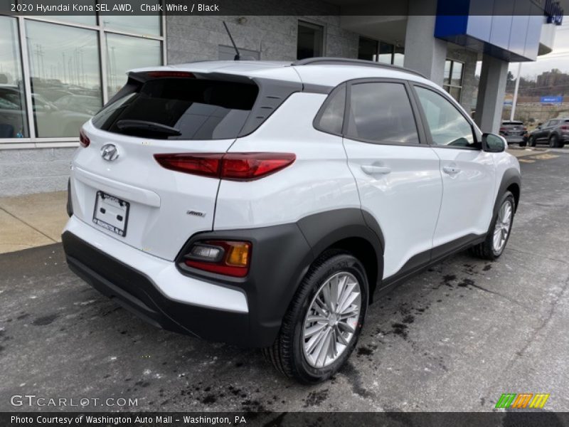 Chalk White / Black 2020 Hyundai Kona SEL AWD