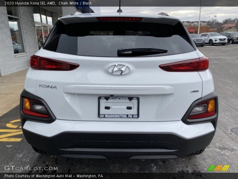 Chalk White / Black 2020 Hyundai Kona SEL AWD