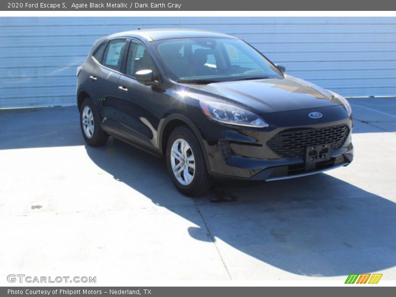 Agate Black Metallic / Dark Earth Gray 2020 Ford Escape S
