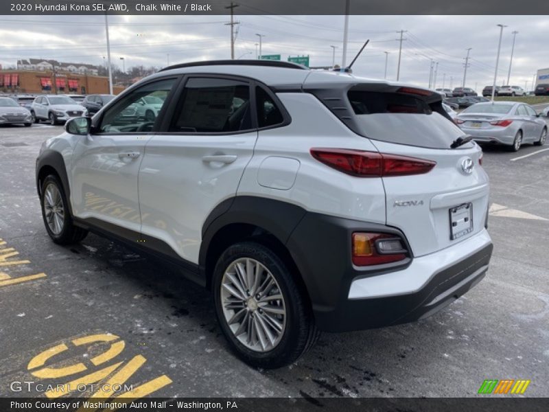 Chalk White / Black 2020 Hyundai Kona SEL AWD