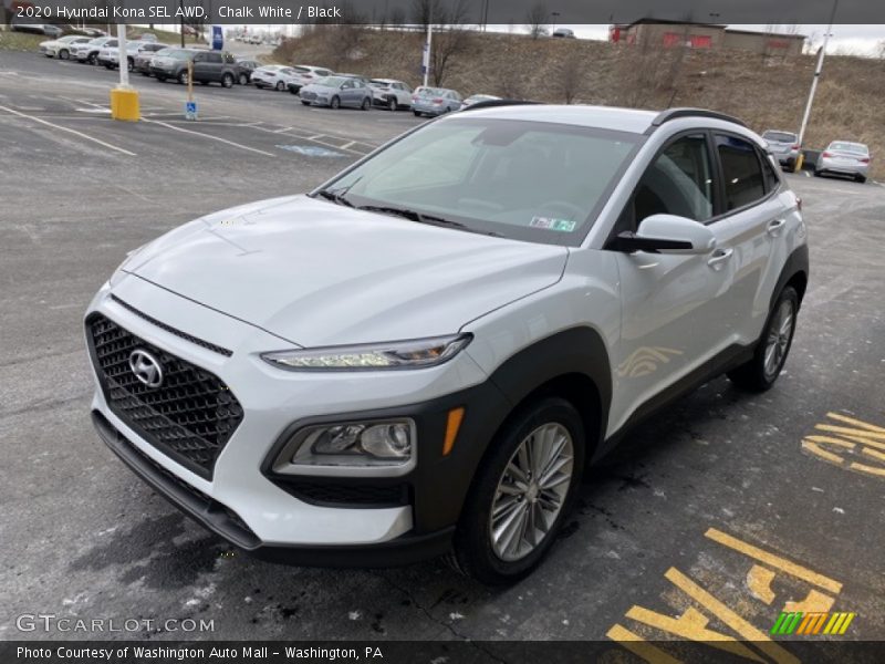 Chalk White / Black 2020 Hyundai Kona SEL AWD