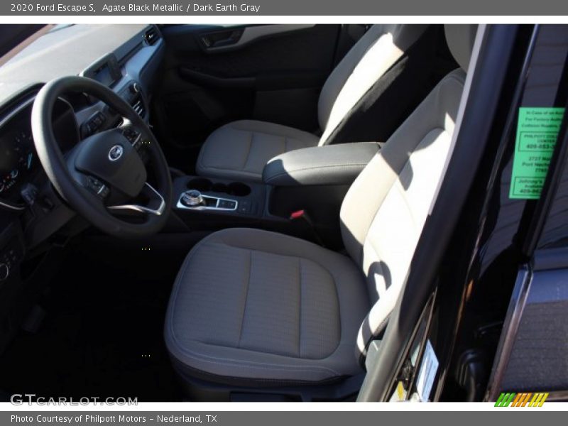 Agate Black Metallic / Dark Earth Gray 2020 Ford Escape S