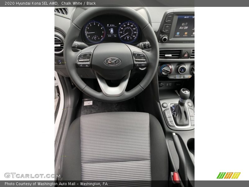 Chalk White / Black 2020 Hyundai Kona SEL AWD