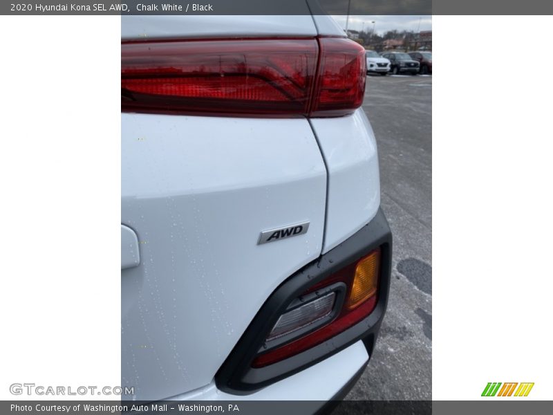 Chalk White / Black 2020 Hyundai Kona SEL AWD