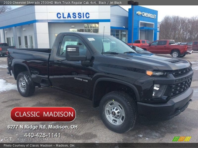 Black / Jet Black 2020 Chevrolet Silverado 2500HD Work Truck Regular Cab 4x4