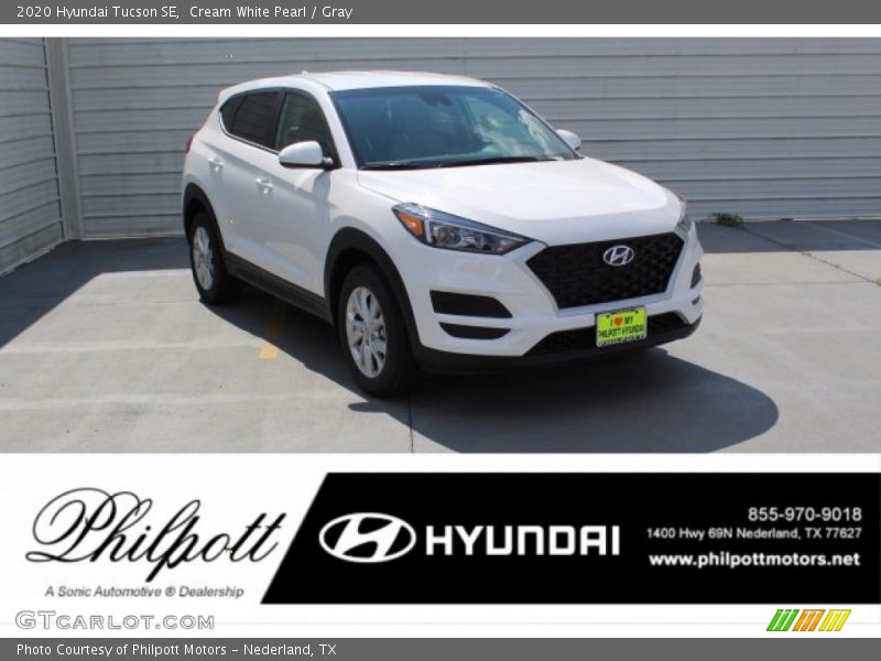Cream White Pearl / Gray 2020 Hyundai Tucson SE