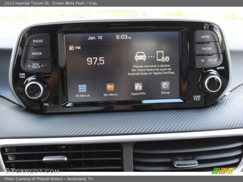 Cream White Pearl / Gray 2020 Hyundai Tucson SE