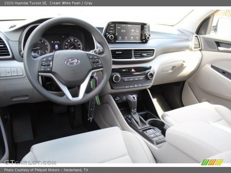 Cream White Pearl / Gray 2020 Hyundai Tucson SE