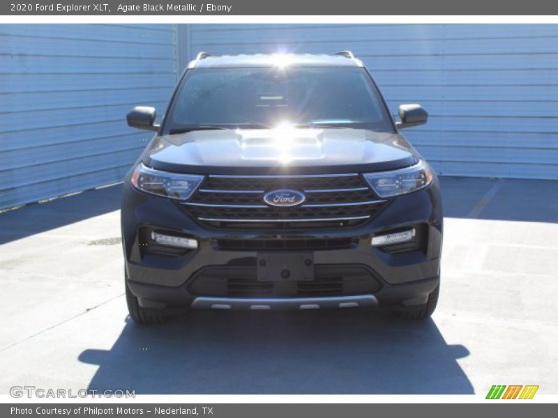 Agate Black Metallic / Ebony 2020 Ford Explorer XLT