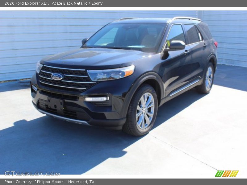 Agate Black Metallic / Ebony 2020 Ford Explorer XLT