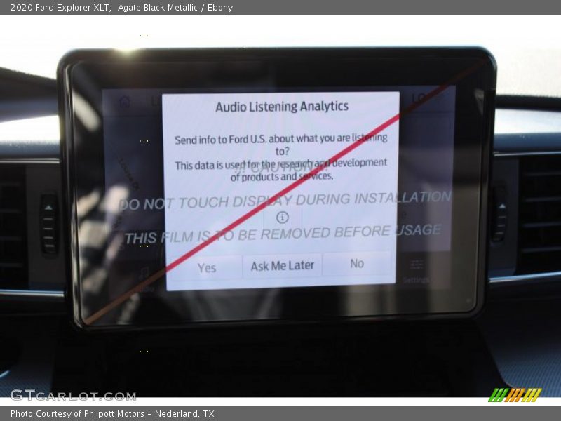 Agate Black Metallic / Ebony 2020 Ford Explorer XLT