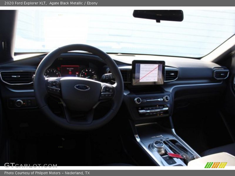 Agate Black Metallic / Ebony 2020 Ford Explorer XLT