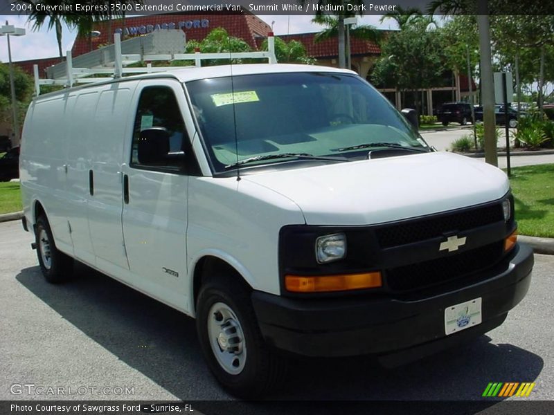 Summit White / Medium Dark Pewter 2004 Chevrolet Express 3500 Extended Commercial Van