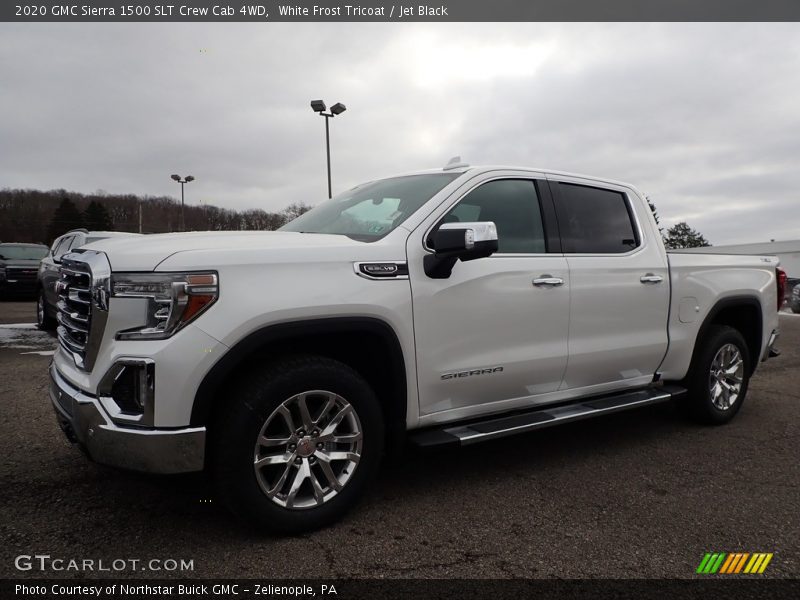 White Frost Tricoat / Jet Black 2020 GMC Sierra 1500 SLT Crew Cab 4WD