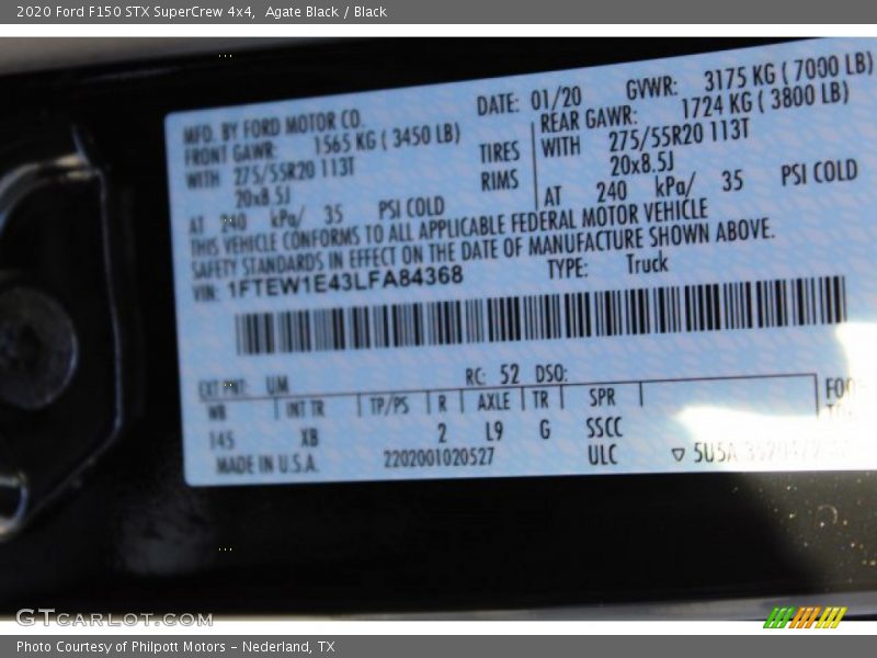 Agate Black / Black 2020 Ford F150 STX SuperCrew 4x4