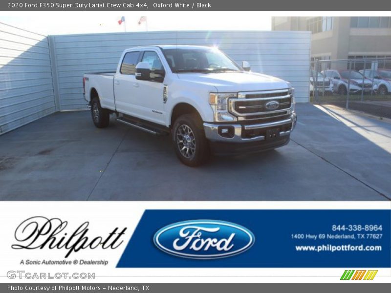Oxford White / Black 2020 Ford F350 Super Duty Lariat Crew Cab 4x4