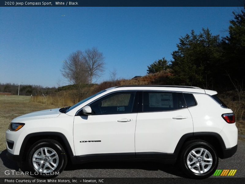 White / Black 2020 Jeep Compass Sport