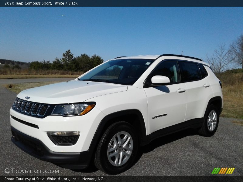White / Black 2020 Jeep Compass Sport