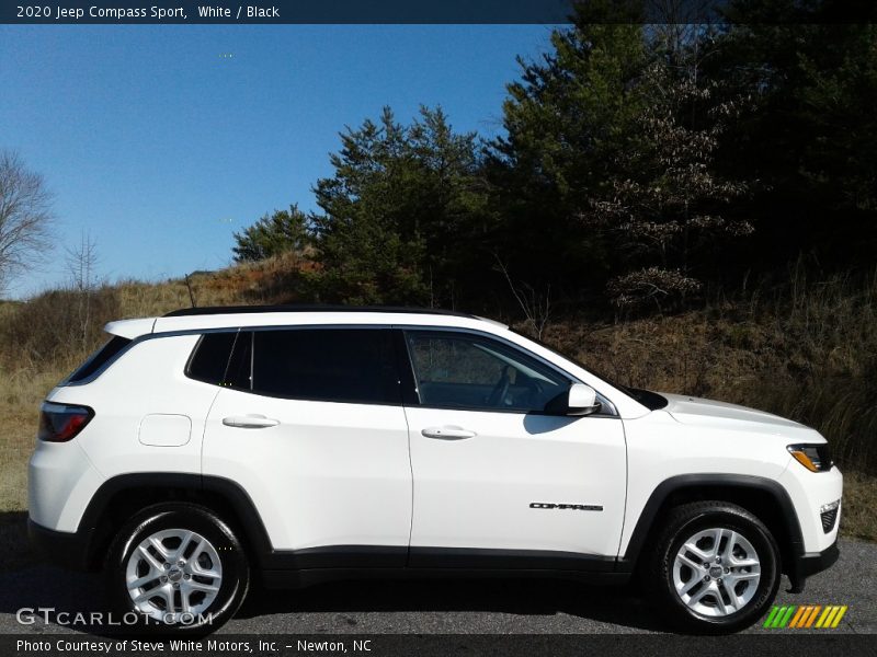 White / Black 2020 Jeep Compass Sport