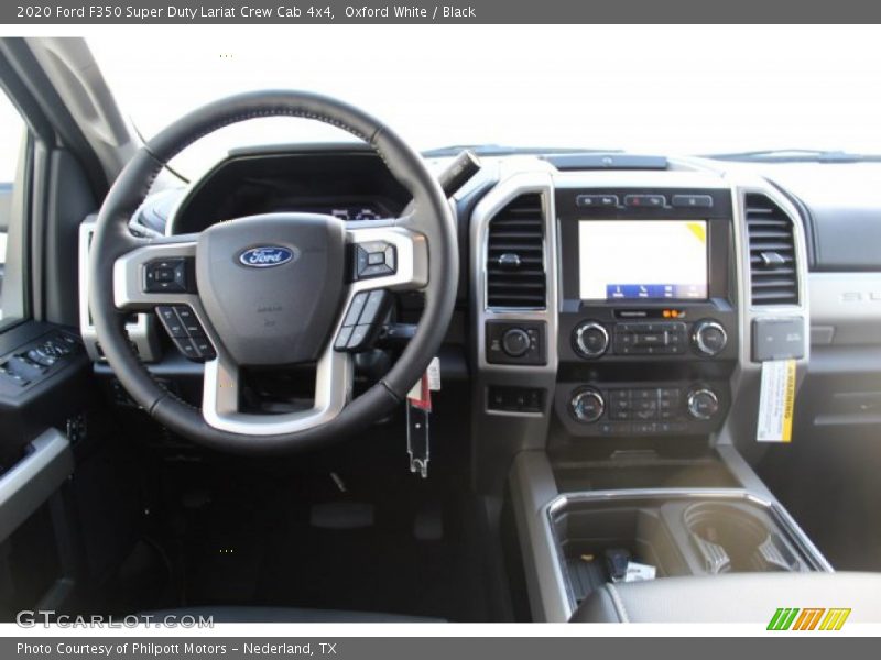 Oxford White / Black 2020 Ford F350 Super Duty Lariat Crew Cab 4x4