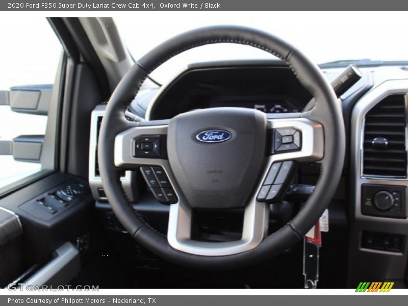 Oxford White / Black 2020 Ford F350 Super Duty Lariat Crew Cab 4x4