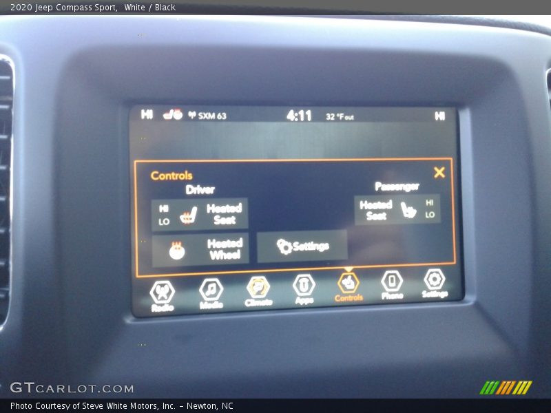 White / Black 2020 Jeep Compass Sport