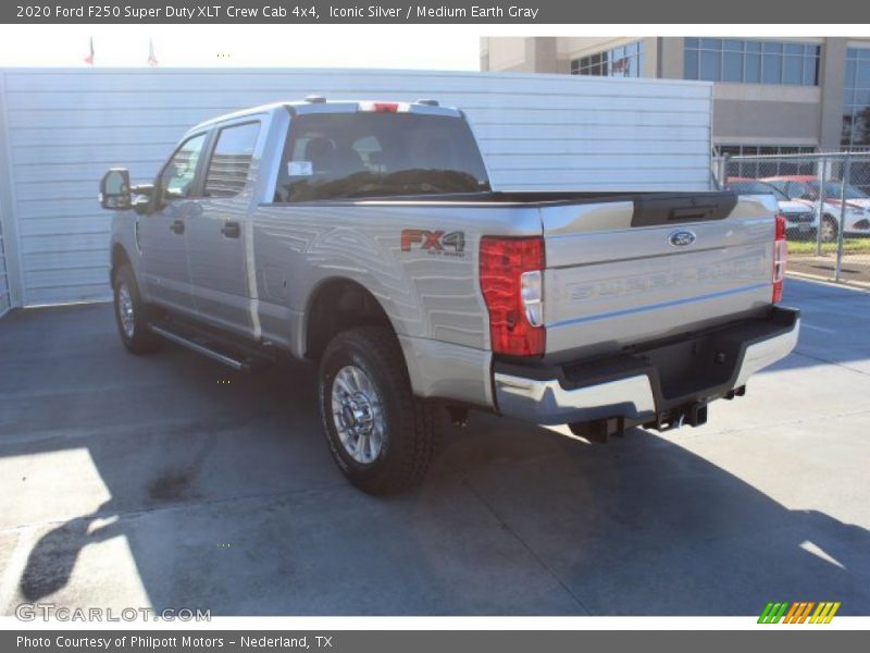 Iconic Silver / Medium Earth Gray 2020 Ford F250 Super Duty XLT Crew Cab 4x4