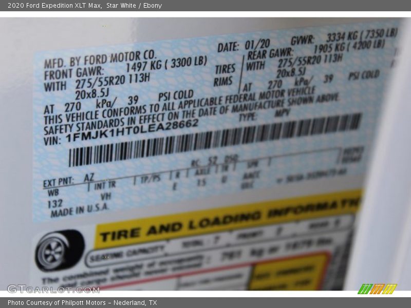 Star White / Ebony 2020 Ford Expedition XLT Max