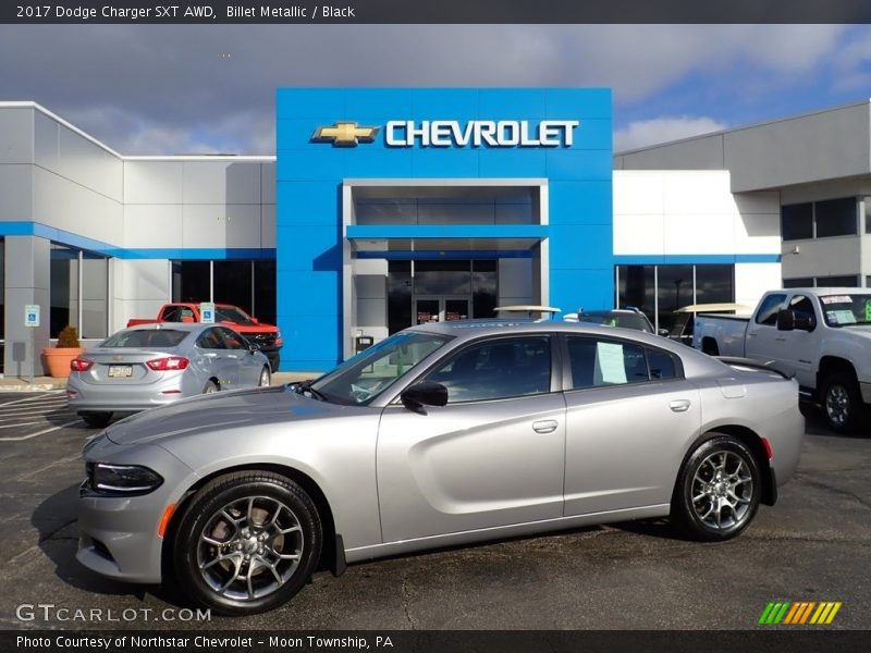 Billet Metallic / Black 2017 Dodge Charger SXT AWD