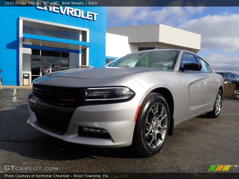 Billet Metallic / Black 2017 Dodge Charger SXT AWD