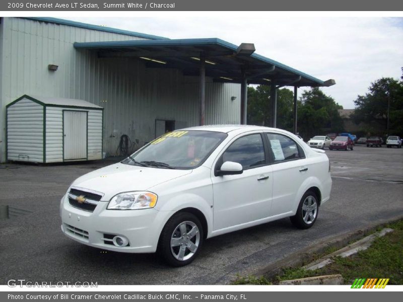 Summit White / Charcoal 2009 Chevrolet Aveo LT Sedan