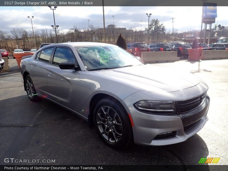 Billet Metallic / Black 2017 Dodge Charger SXT AWD