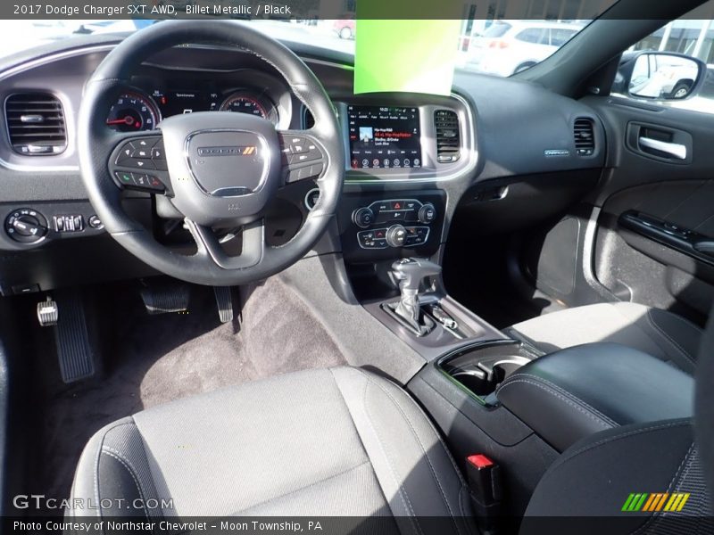 Billet Metallic / Black 2017 Dodge Charger SXT AWD