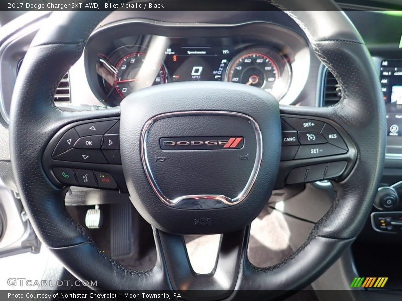 Billet Metallic / Black 2017 Dodge Charger SXT AWD