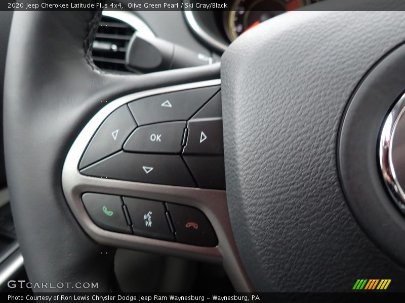 Olive Green Pearl / Ski Gray/Black 2020 Jeep Cherokee Latitude Plus 4x4