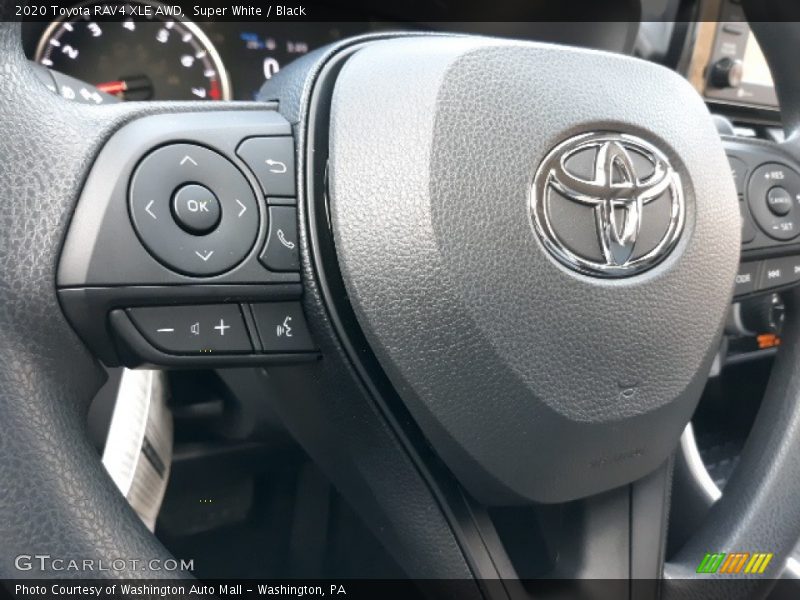 Super White / Black 2020 Toyota RAV4 XLE AWD
